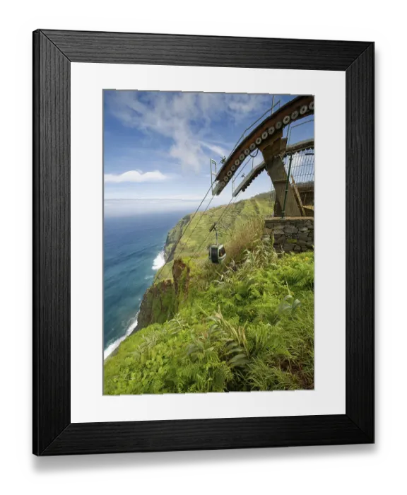 Framed Print : Steepest cable car in Achadas da Cruz