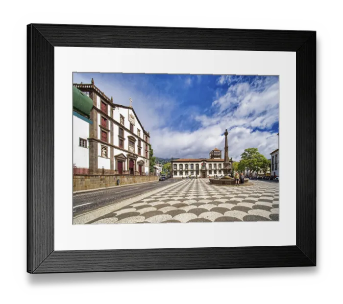 Framed Print : Town Hall and fountain at Praca do Municipio Framed Print : Town Hall and fountain at Praca do Municipio
