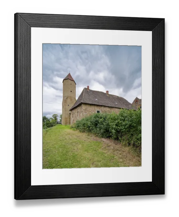 Framed Print : Freckleben Castle, Romanesque hilltop castle