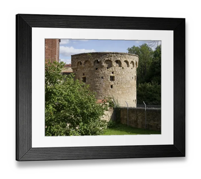 Framed Print : Historic bulwark, fortress tower of the town wall