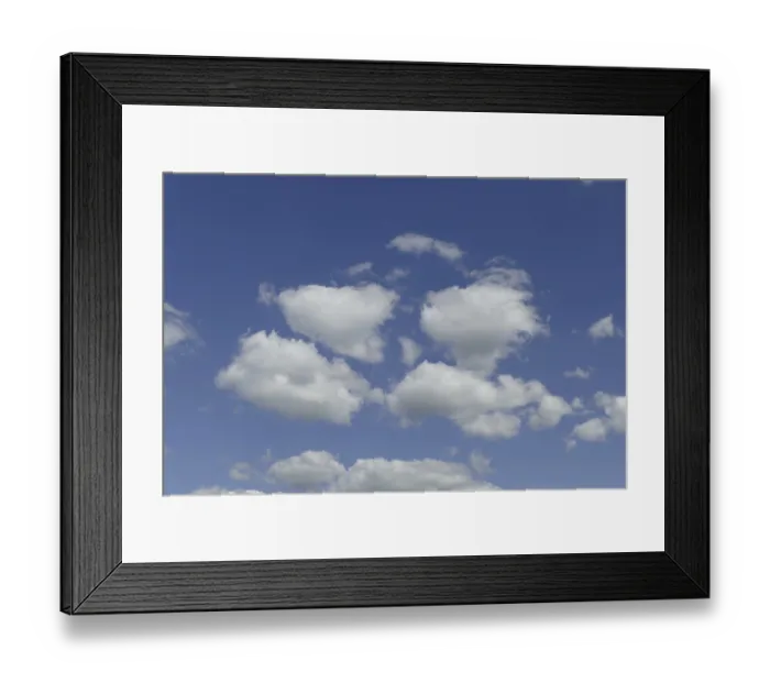 Framed Print : White spring clouds, blue sky, Germany