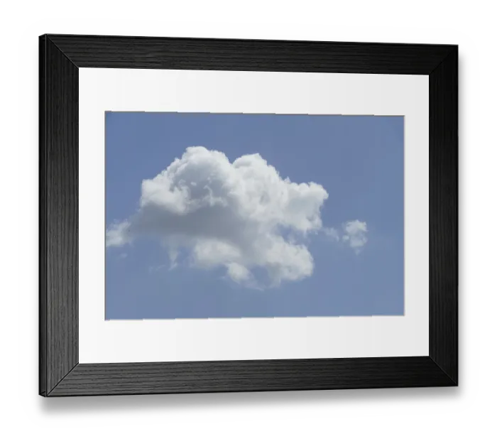 Framed Print : White spring clouds, backlighting