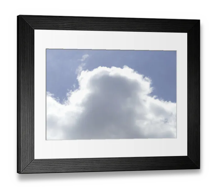 Framed Print : White spring clouds, backlighting
