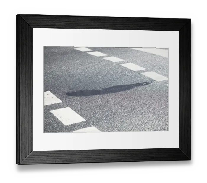 Framed Print : Pothole in the road surface, Germany Framed Print : Pothole in the road surface, Germany