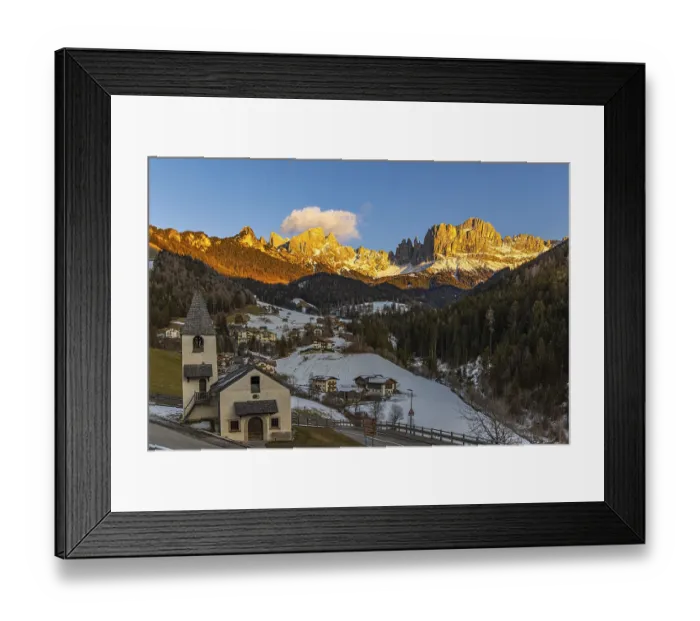Framed Print : Sunset in Tiers am Rosengarten, South Tyrol, Italy