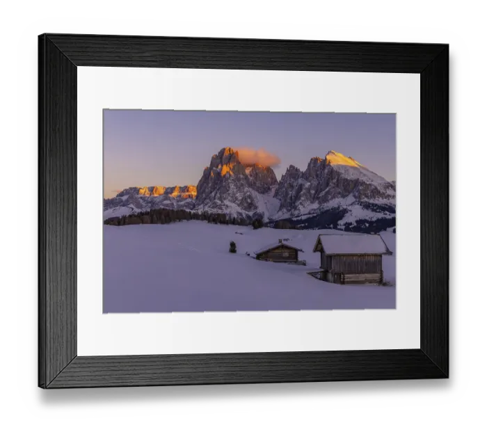 Framed Print : Evening light on the Seiser Alm