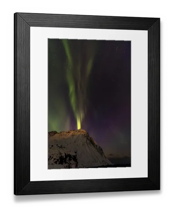 Framed Print : Northern Lights in Myrland, Lofoten