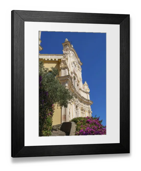 Framed Print : Baroque church of San Giovanni Battista in Cervo