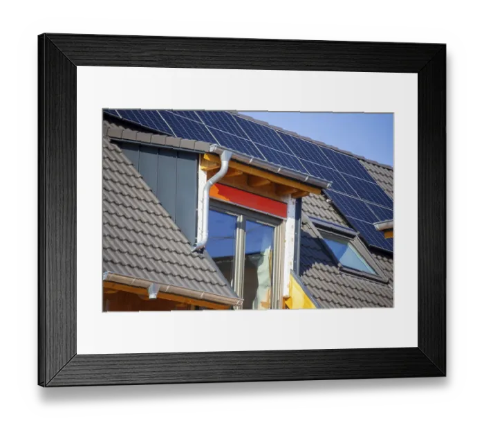 Framed Print : New dormer window on a newly tiled roof Framed Print : New dormer window on a newly tiled roof