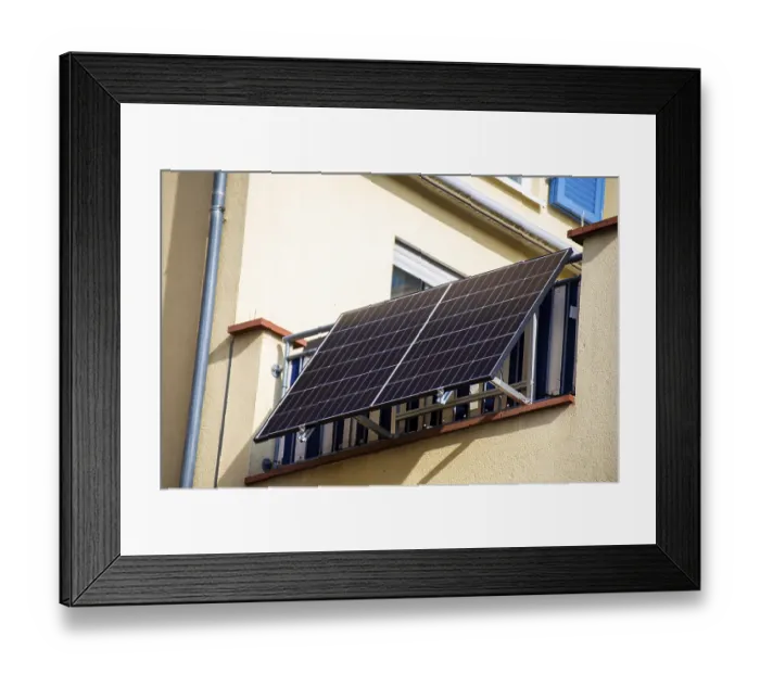 Framed Print : Solar cells on an apartment building Framed Print : Solar cells on an apartment building
