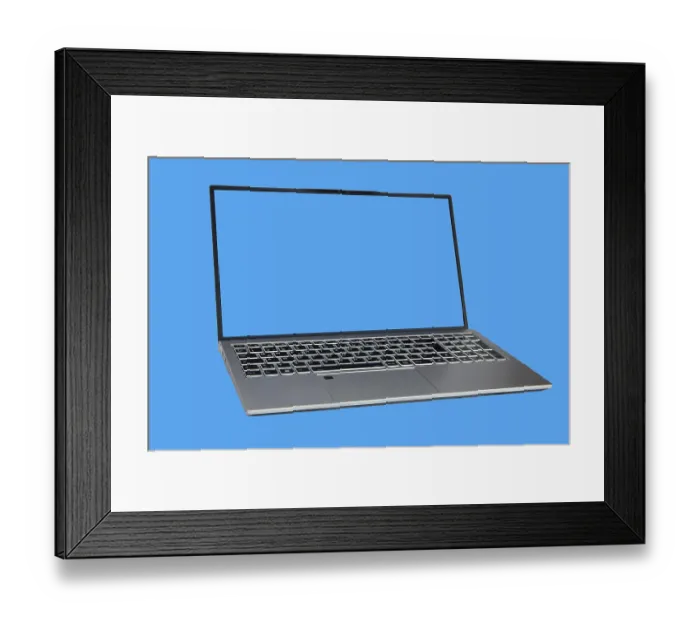 Framed Print : Laptop released
