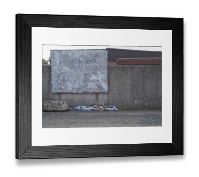 Framed Print : Borken, NRW, Germany, Old billboard displays remnants of torn posters Framed Print : Borken, NRW, Germany, Old billboard displays remnants of torn posters