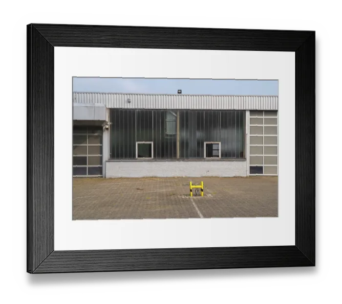 Framed Print : Borken, NRW, Germany, Exterior view of an industrial building featuring a glass facade Framed Print : Borken, NRW, Germany, Exterior view of an industrial building featuring a glass facade