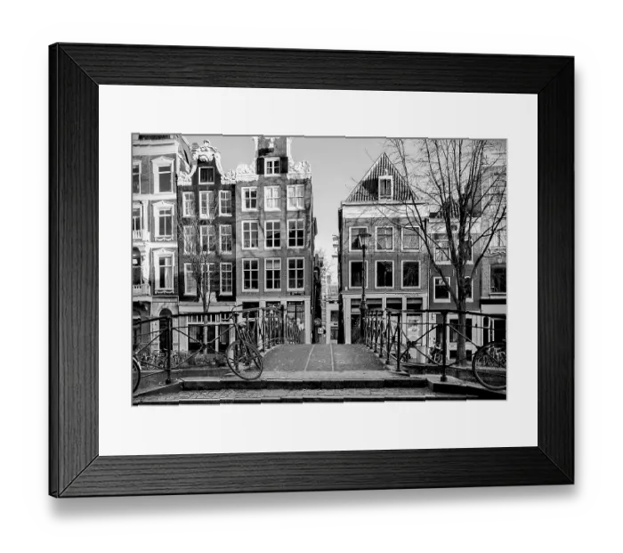 Framed Print : Charming bridge connecting Amsterdam's iconic neighborhoods Charming bridge connecting Amsterdam's iconic