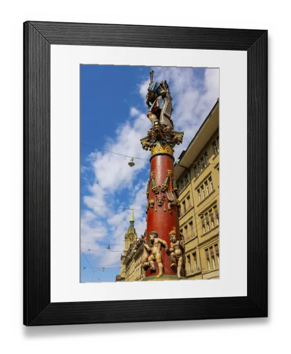 Framed Print : Beautiful Old City with Old Building and Statue and Church Tower in a Sunny Summer Day in City of Bern Framed Print : Beautiful Old City with Old Building and Statue and Church Tower in a Sunny Summer Day in City of Bern