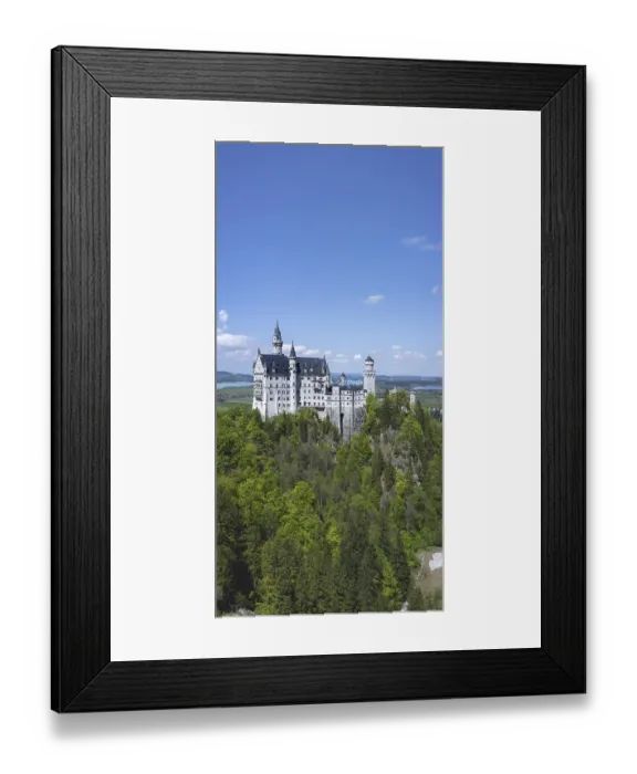 Framed Print : Neuschwanstein Castle and Pollat Gorge near Hohenschwangau