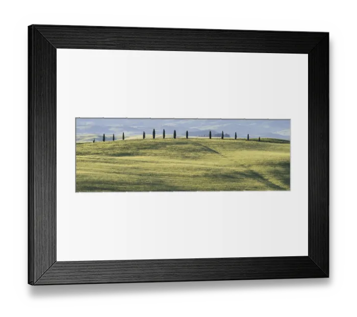 Framed Print : Landscape at sunrise around Pienza