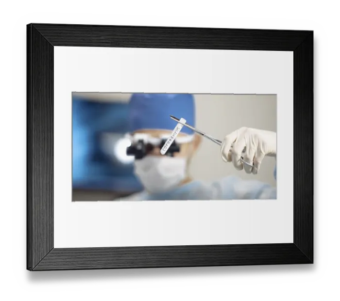 Framed Print : Doctor holding a test tube marked coronavirus