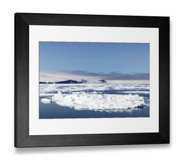 Framed Print : Drift ice, sea ice, sea, Faksevagen