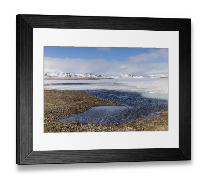 Framed Print : Meltwater, Kinvika, Muchinsonfjord