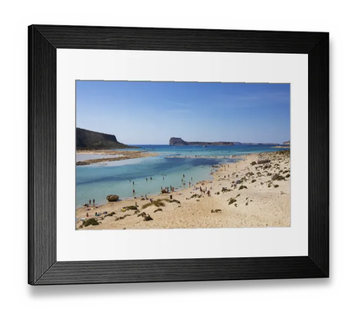 Framed Print : Beach and bay of Balos, Gramvousa peninsula Framed Print : Beach and bay of Balos, Gramvousa peninsula