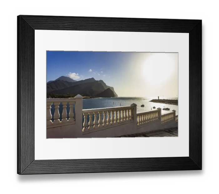 Framed Print : Beach and cliffs at La Aldea, Las Marciegas