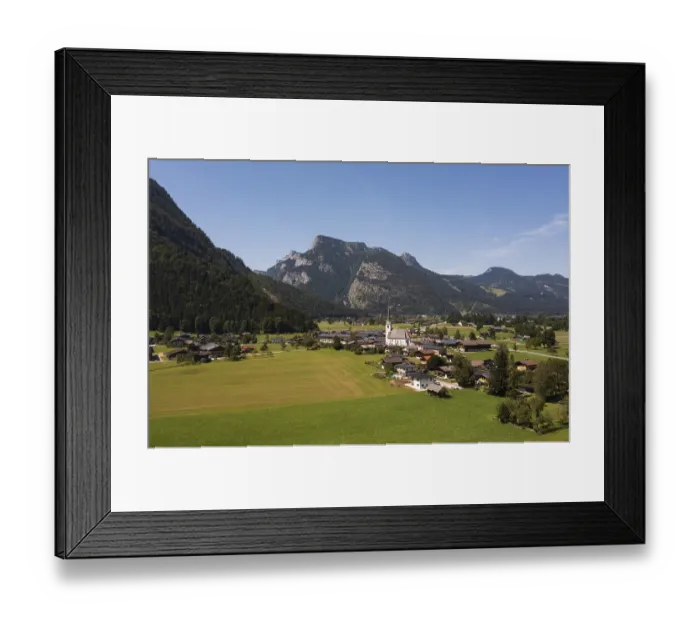 Framed Print : Drone image, Sankt Martin bei Lofer Framed Print : Drone image, Sankt Martin bei Lofer