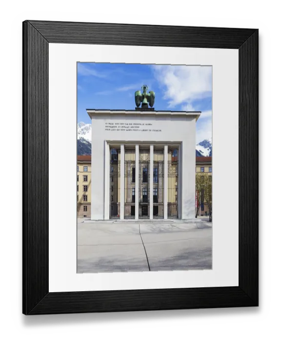 Framed Print : Eduard Wallnofer Square with Liberation Monument