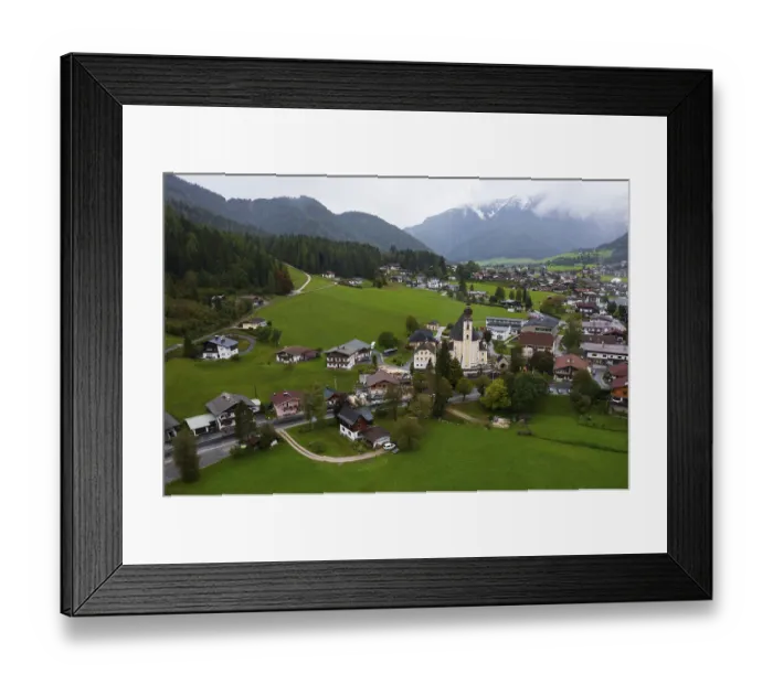 Framed Print : Drone image, residential buildings Framed Print : Drone image, residential buildings