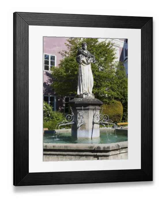 Framed Print : Historic fountain in the BergstraBe Framed Print : Historic fountain in the BergstraBe