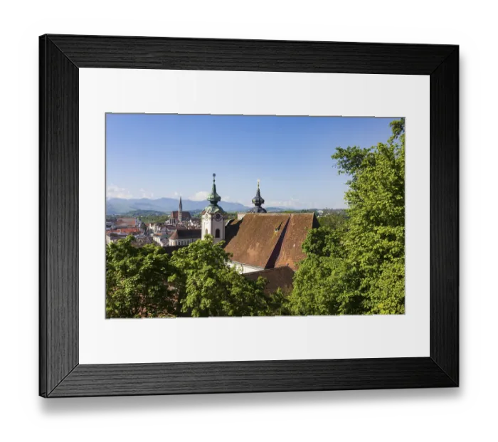 Framed Print : View from Taborberg to St Michael's Church and old town