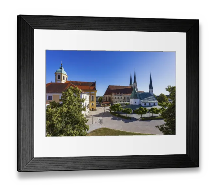 Framed Print : Chapel of Grace and Stiftspfarrkirche Sankt Philippus und Jakobus am Kapellplatz
