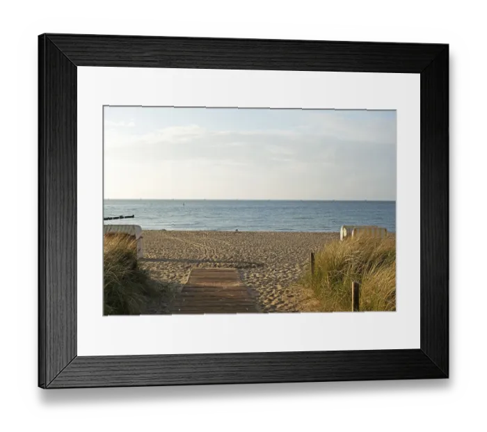 Framed Print : Beach access 14, beach chairs, beach