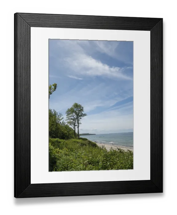 Framed Print : Natural sandy beach, Baltic resort Rerik