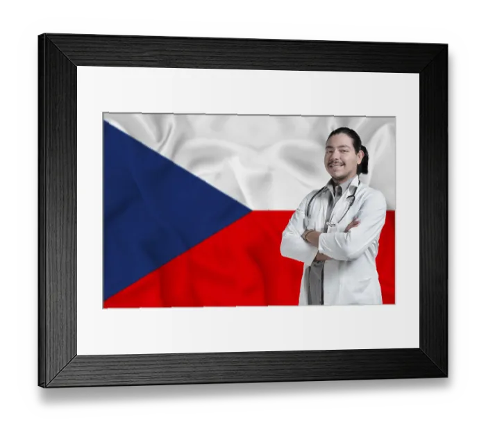 Framed Print : Czech Republic Health and Care concept