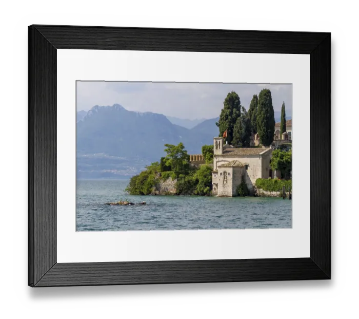 Framed Print : Church of San Vigilio on the Punta San Vigilio peninsula