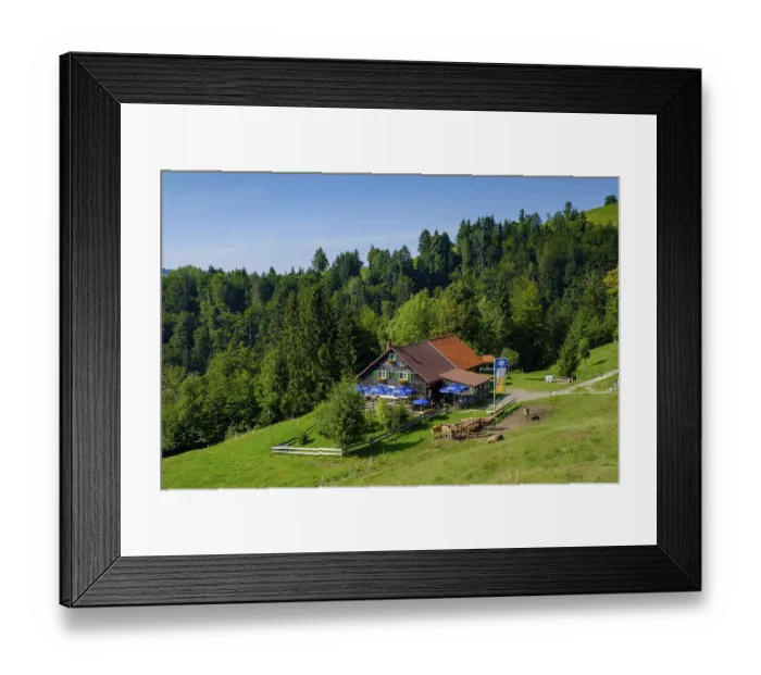 Framed Print : Alpe Neugreut, near Steibis, on the way to the Buchenegger waterfalls