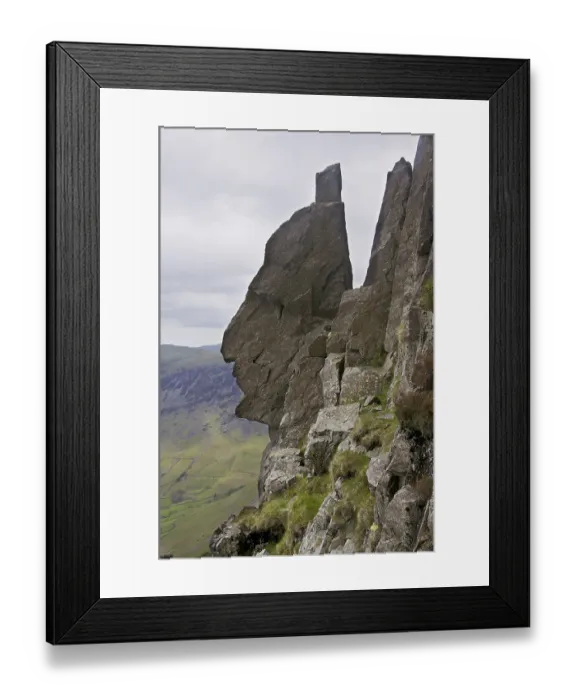 Framed Print : Sphinx Rock rock formation on fell