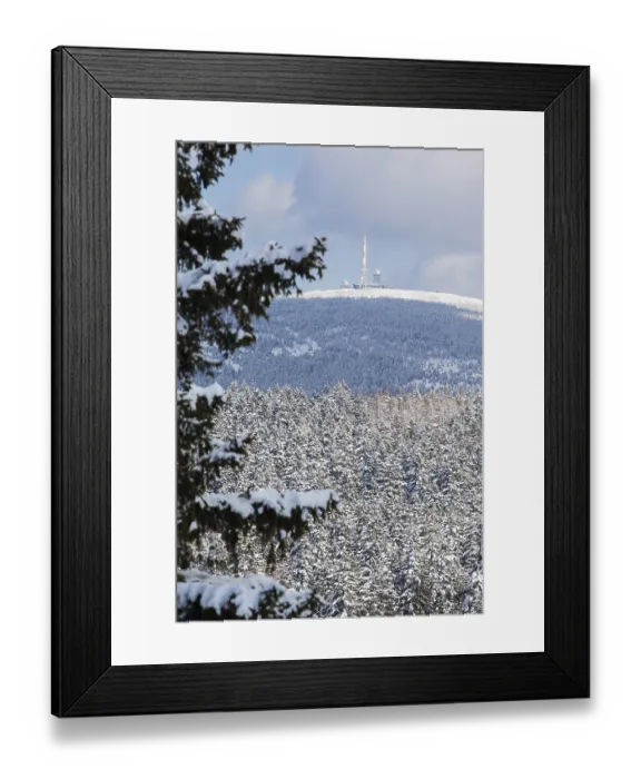 Framed Print : The Brocken Harz summit in winter