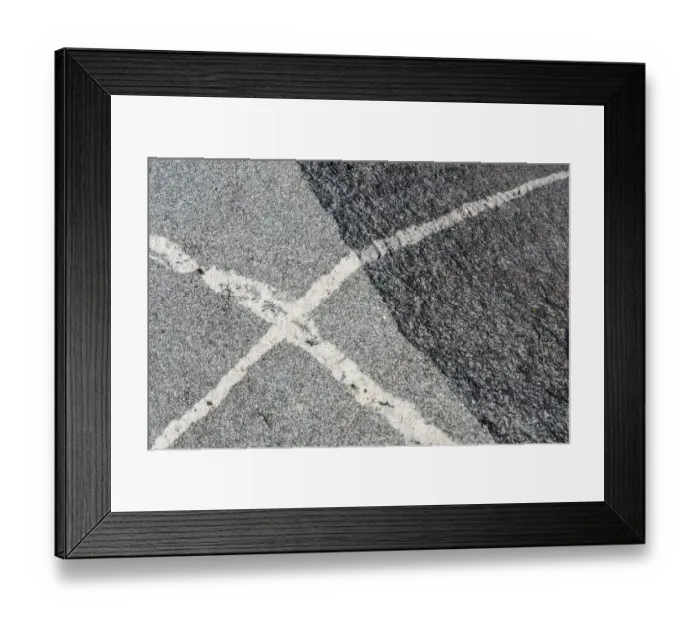 Framed Print : Linear inclusions in a rock, Jostedalen Framed Print : Linear inclusions in a rock, Jostedalen