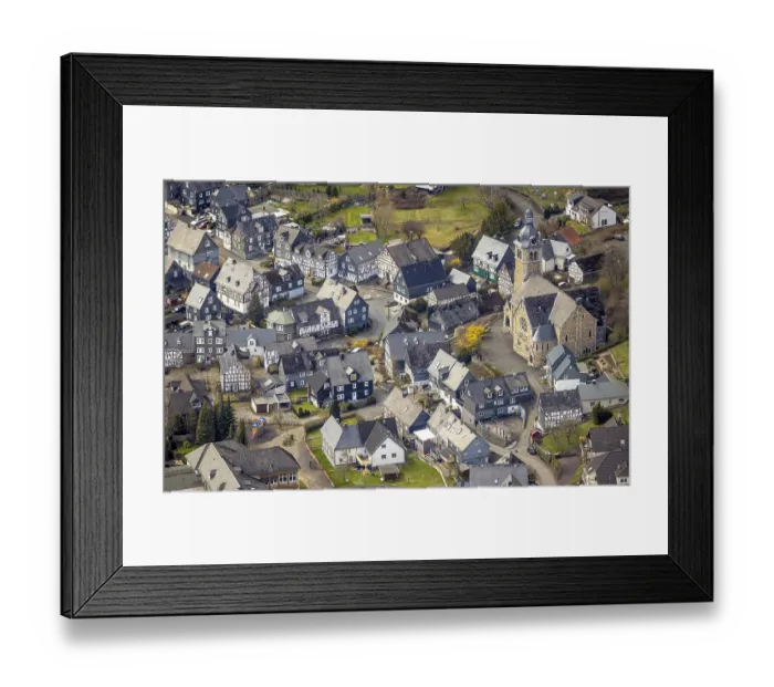 Framed Print : Protestant Church Neunkirchen, Salchendorf Framed Print : Protestant Church Neunkirchen, Salchendorf