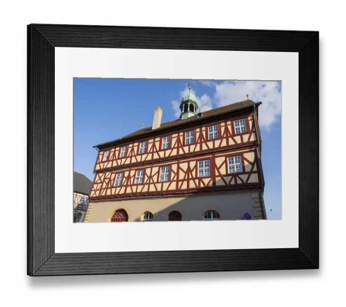Framed Print : Town hall, half-timbered construction Framed Print : Town hall, half-timbered construction
