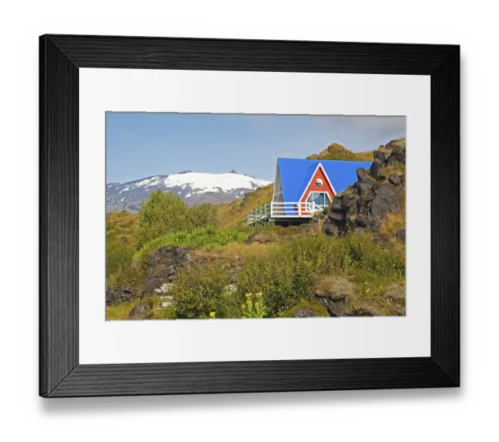 Framed Print : House by the Snaefellsjokull Glacier