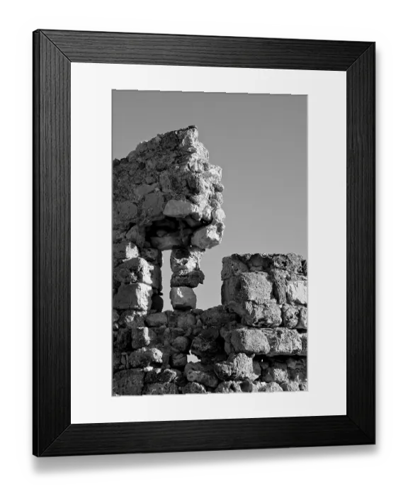 Framed Print : Rhodes Island, Feraklos is a mountain and a medieval castle or ruin north of Charaki on the east coast of Rhodes