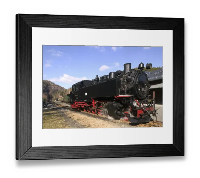 Framed Print : The Zittau narrow-gauge railway is a Saxon narrow-gauge railway with a track gauge of 750 mm