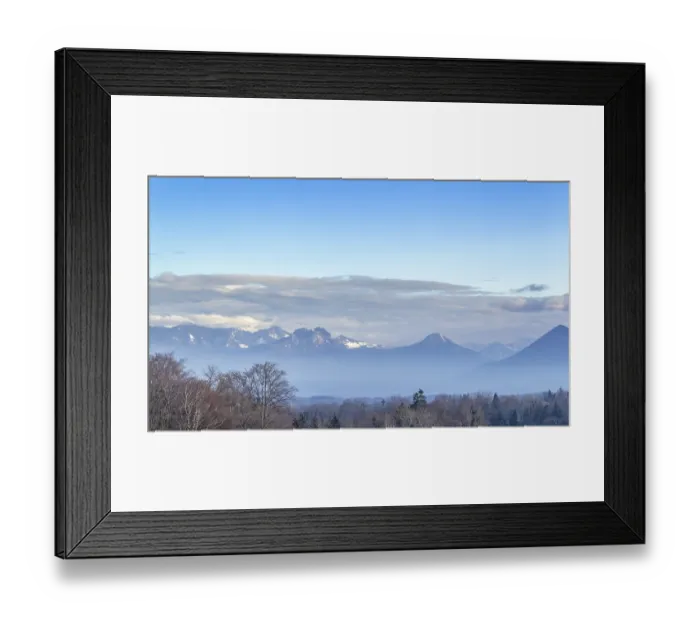 Framed Print : Natural alpine scenery at evening time in Bavaria