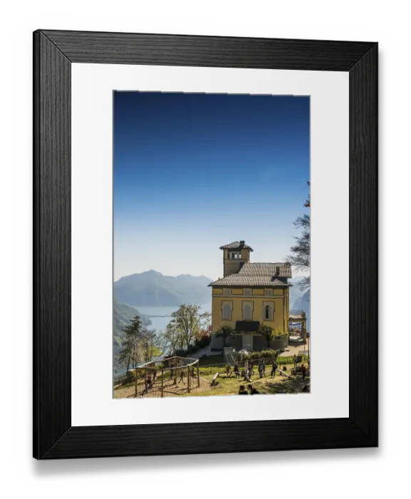 Framed Print : Palazzo with restaurant, Monte Bre Framed Print : Palazzo with restaurant, Monte Bre