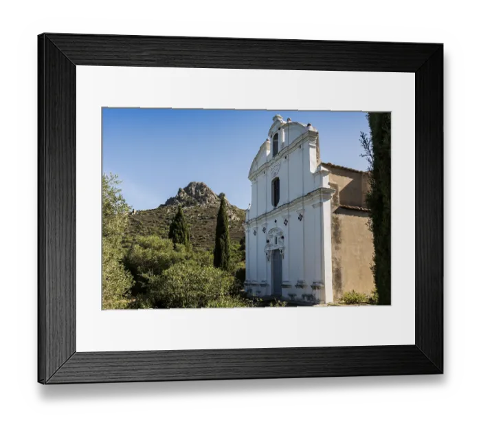 Framed Print : Church in the mountains, Notre Dame de Lazio Framed Print : Church in the mountains, Notre Dame de Lazio
