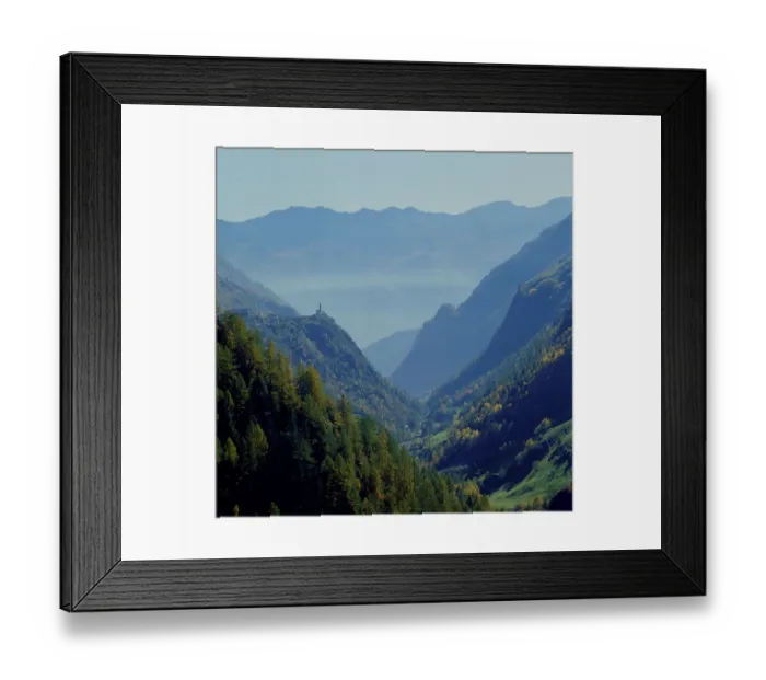 Framed Print : Autumn fog in the Schnals Valley