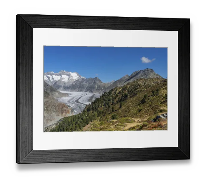 Framed Print : Aletsch Glacier, glacier tongue